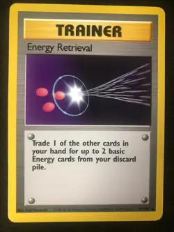 Pokemon 81/102 Energy Retrieval Base Set Unlimited NM - Image 1