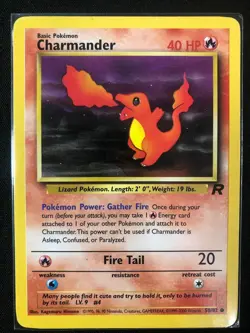Pokemon 50/82 Charmander Team Rocket Common NM - Image 1
