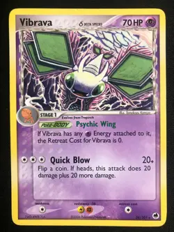 Pokemon 24/101 Vibrava Delta Species Dragon Frontiers Non-Holo Rare NM - Image 1