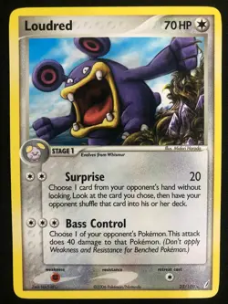 Pokemon 23/100 Loudred Crystal Guardians Non-Holo Rare NM - Image 1