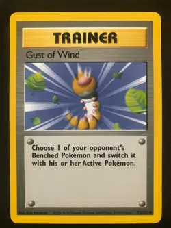 Pokemon 93/102 Gust of Wind Base Set Unlimited Common NM - Image 1