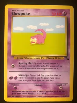Pokemon 55/62 Slowpoke Fossil Common NM - Image 1