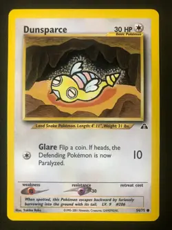 Pokemon 54/75 Dunsparce Neo Discovery Common NM - Image 1