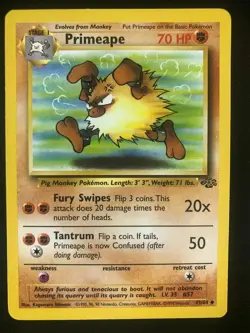 Pokemon 43/64 Primeape Jungle NM - Image 1