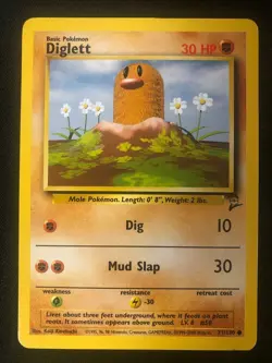 Pokemon 71/130 Diglett Base Set 2 Common NM - Image 1