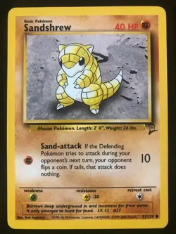 Pokemon 91/130 Sandshrew Base Set 2 NM - Image 1