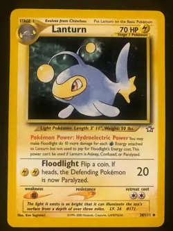 Pokemon 38/111 Lanturn Neo Genesis NM - Image 1