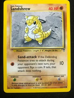 Pokemon 91/110 Sandshrew Legendary Collection Common NM - Image 1