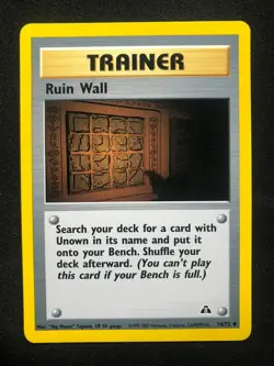 Pokemon 74/75 Ruin Wall Neo Discovery Uncommon NM - Image 1