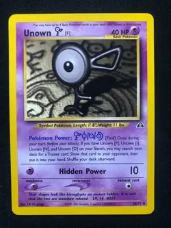 Pokemon 48/75 Unown F Neo Discovery Uncommon NM - Image 1