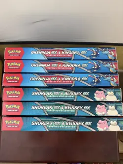 Lot of 6 Pokemon Snorlax Ex & Blissey Ex + Kingdra Ex Greninja Ex Box - Image 2
