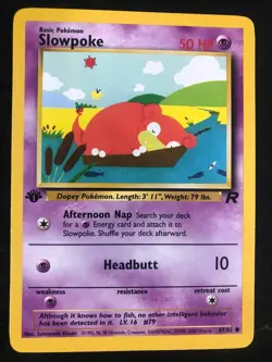 Pokemon 1st Edition 67/82 Slowpoke Team Rocket NM NM - Image 1