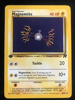 Pokemon 1st Edition 60/82 Magnemite Team Rocket NM NM - Image 1
