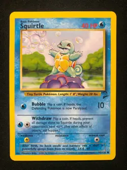 Pokemon 93/130 Squirtle Base Set 2 Common NM - Image 1