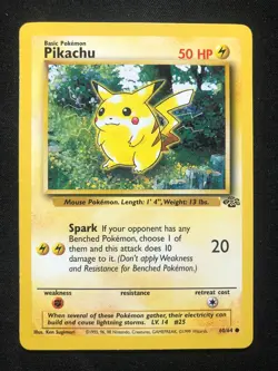 Pokemon 60/64 Pikachu Jungle Common NM - Image 1