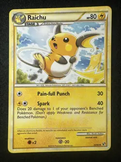 Pokemon TCG 33/90 Raichu HGSS Undaunted Uncommon NM - Image 1