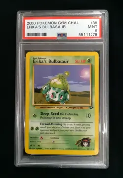 Graded PSA 9 ERIKA'S BULBASAUR #39 2000 Pokemon Gym Challenge MINT - Image 1