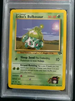 Graded PSA 9 ERIKA'S BULBASAUR #39 2000 Pokemon Gym Challenge MINT - Image 2