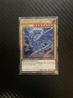 Blue-Eyes White Dragon Quarter Century Secret Rare RA04-EN108 Yugioh 8th Art - Image 1