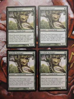 NM Treefolk Harbinger Lorwyn LRW X4 (Playset) MTG Magic the Gathering - Image 1