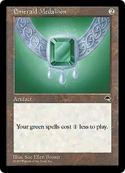 Magic MTG - Emerald Medallion - Tempete - EXC - KO - Image 1