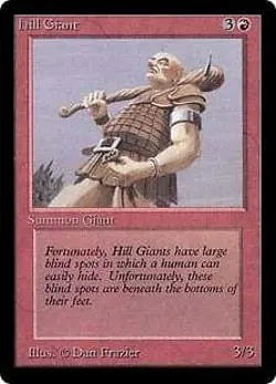 Magic MTG - Hill Giant - Beta - PLAYED - EN - Image 1
