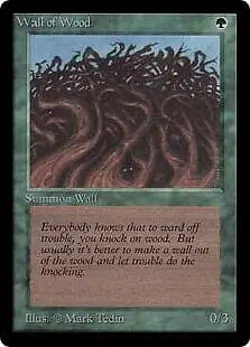 Magic MTG - Wall of Wood - Beta - EXC - EN - Image 1