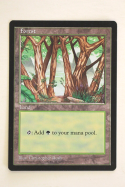 Magic The Gathering (MTG) APAC Land - FORREST - Blue Booster - 1997 - NPW - Image 1