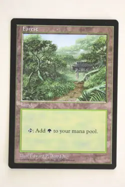 Magic The Gathering (MTG) APAC Land - FORREST - Clear Booster - 1997 - NPW - Image 1