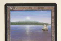 Magic The Gathering (MTG) APAC Land - ISLAND - Red Booster - 1997 - NPW - Image 2