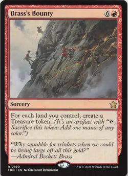 Brass's Bounty R Foundations 190 NM MTG - Image 1