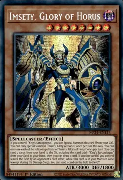 Imsety, Glory Of Horus - Prismatic Secret Rare 1st Ed. MP24-EN114 - NM - YuGiOh - Image 1