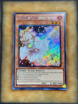 Yugioh Ash Blossom & Joyous Spring RA01-EN008 Platinum Secret Rare 1st Ed NM - Image 1