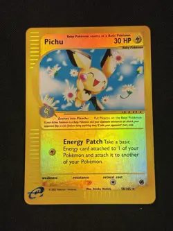 Pichu 58/165 Reverse Holo Rare Expedition Pokemon Card - Image 1