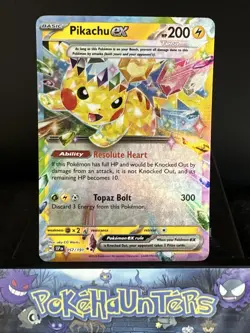 Pokemon Card Pikachu EX 057/191 Surging Sparks Double Rare Near Mint - Image 1