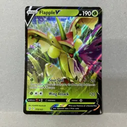 Flapple V #18/163 Pokemon Card Sword & Shield Battle Styles Holo Rare LP - Image 1