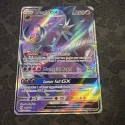 Lunala GX 141/149 Full Art Ultra Rare Sun & Moon Pokemon Card - Image 1