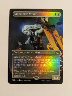 MTG English FOIL BORDERLESS Magic Card N/M STONEFORGE MYSTIC From Double Masters - Image 1