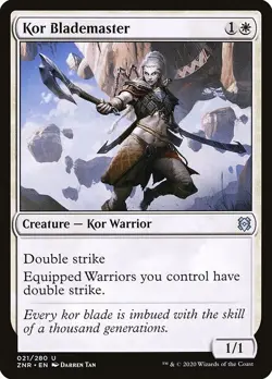 Kor Blademaster 4x FOIL ZNR MTG Zendikar Rising Uncommon MINT white - Image 1