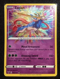 Zacian - 082/185 - Pokemon Vivid Voltage Sword & Shield Amazing Rare Card NM - Image 1