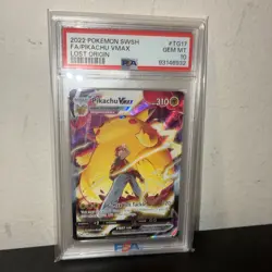 Pokemon Pikachu VMAX Lost Origin Trainer Gallery Full Art #TG17 PSA 10 Gem Mint - Image 1