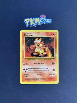 Pokemon TCG Magmar Base Set 36/102 Regular MP. - Image 1