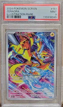 2024 POKEMON SCR EN-STELLAR CROWN ILLUSTRATION RARE #151 ZERAORA PSA 9 - Image 1