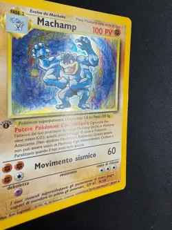 Pokemon Machamp 8/102 Set Base Rara Holo Prima Edizione Wizards ITA Vintage - Image 3