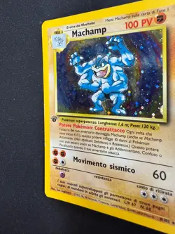Pokemon Machamp 8/102 Set Base Rara Holo Prima Edizione Wizards ITA Vintage - Image 4