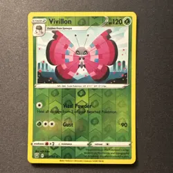 Vivillon 13/163 Rare Reverse Holo Battle Styles Pokemon nm - Image 1