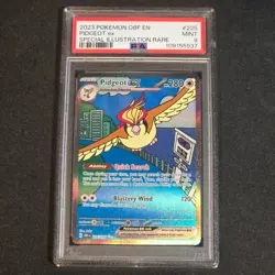 PSA 9 Mint Pidgeot ex 225/193 Special Illustration Rare Pokemon SV03 OBF - Image 1