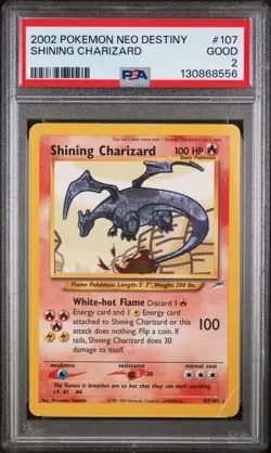 2002 POKEMON NEO DESTINY #107 SHINING CHARIZARD PSA 2 - Image 1