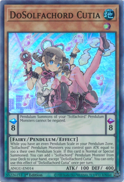DoSolfachord Cutia ANGU-EN014 Super Rare Near Mint 1st Edition Yugioh - Image 1