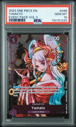 2024 ONE PIECE P-046 EVENT PACK VOL 3 YAMATO PROMO CARD PSA 10 GEM MINT - Image 1